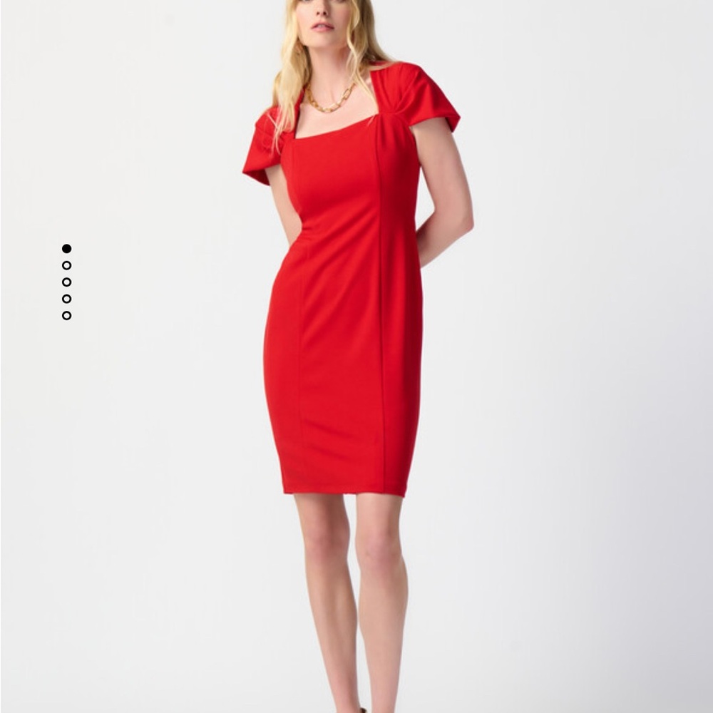 Joseph Ribkoff Lipstick Red Retro Style Dress LN